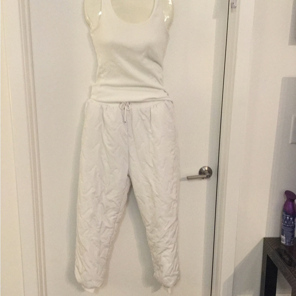 Women's White Track Pants